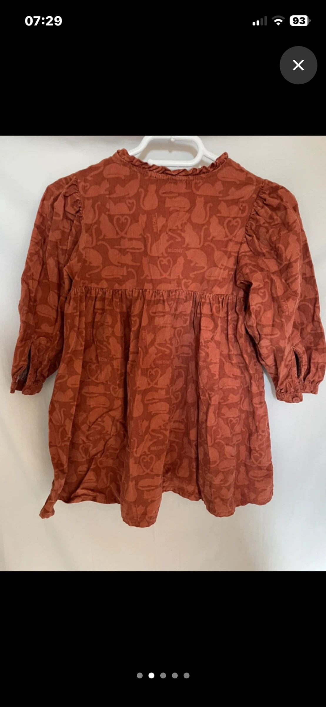Vestido de terciopelo talla 6 años – photo 2